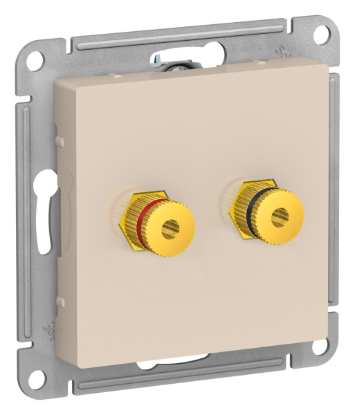 Купить Systeme Electric AtlasDesign Беж Аудиорозетка двухместная