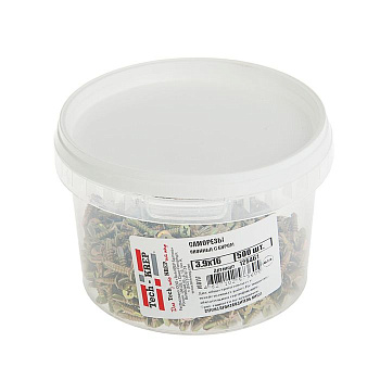 Tech-Krep Саморезы оконные с буром 3,9х16 (500 шт) желтые - ведро мал 125461