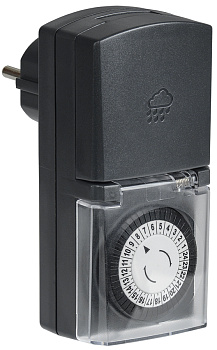 IEK РТМ-4 Розетка-таймер механический 30мин 24ч 48on/off 16А IP44