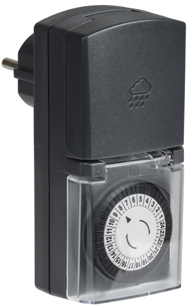 IEK РТМ-4 Розетка-таймер механический 30мин 24ч 48on/off 16А IP44