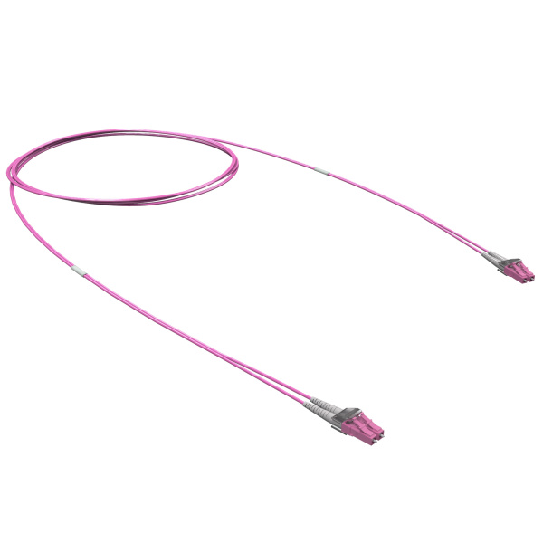 DKC Оптический коммутационный шнур Duplex LC/UPC-LC/UPC, 50/125 (OM4), 1 м