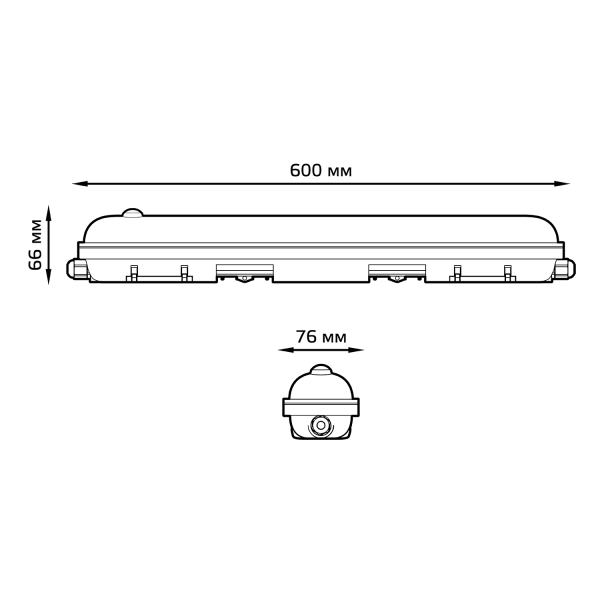 Купить Gauss Св-к лин СПП-176 EVO 18W 1980lm 6500K 200-240V IP65 600*76*82мм ИК-сенс и соед в лин LED 864424318-S