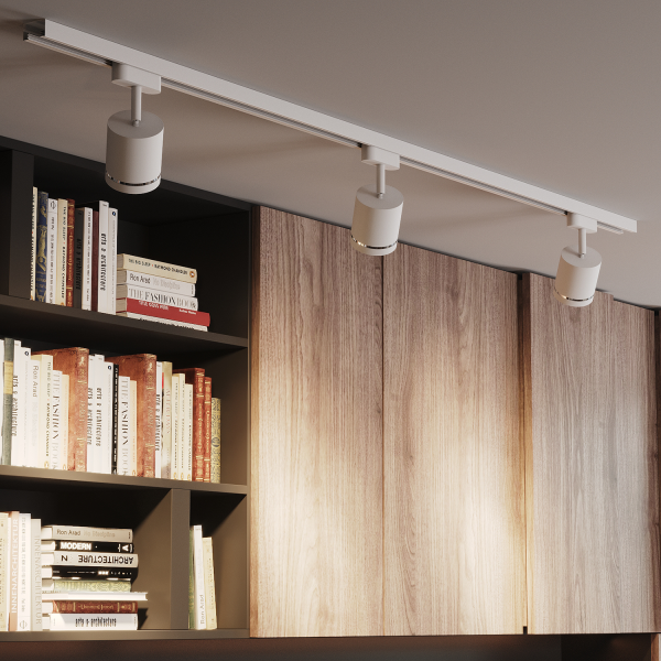 Купить Gauss Светильник трековый цилиндр GU10 220V IP20 60*145мм белый однофазный TR012