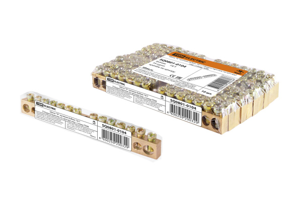 TDM Шина "N" нулевая 6х9мм 14/1 (14групп/крепеж по центру) инд. стикер SQ0801-0104