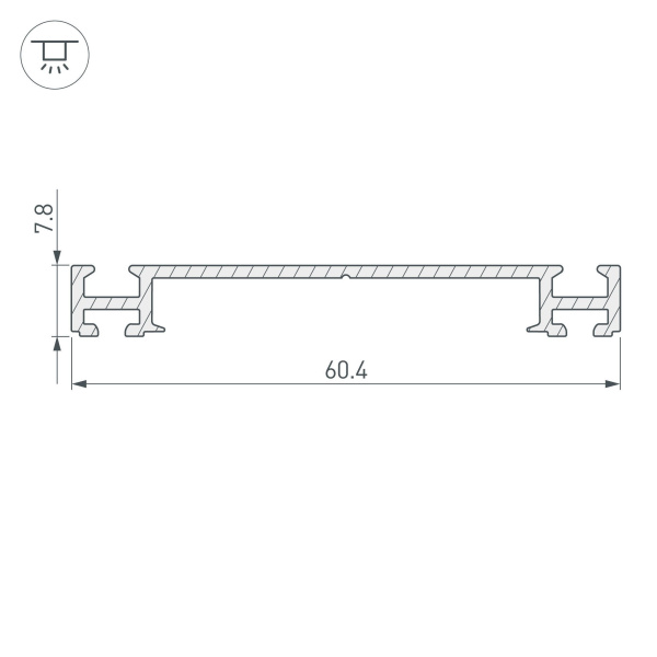 Купить Arlight Профиль-держатель PHS-3X-BASE-H7.8-2000 ANOD (Алюминий) 019870