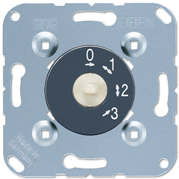 JUNG Выключатель поворотный 3-ступенчатый с нулевым положением 16AX, 250В AC 1101-4