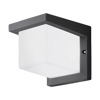 Eglo Светильник LED уличный настенный DESELLA 1, 10W(LED), IP54, 160х160, A190, литой алюминий, антрацит/пластик, белый 95097