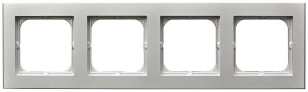 Ospel Sonata Серебро матовое Рамка 4-ая R-4R/38