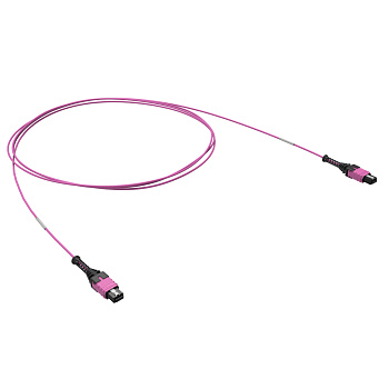 DKC Патчкорд 12ОВ 50/125 OM4, 1xMTP PRO (12)/1xMTP PRO(12), 1м