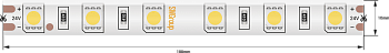 SWG Лента светодиодная стандарт 5050, 60 LED/м, 14,4 Вт/м, 24В , IP65, Цвет: Теплый белый SWG560-24-14.4-WW-65