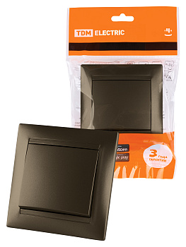 TDM Выключатель на 2 направления 1 кл. 10А бронза "Лама" SQ1815-0706