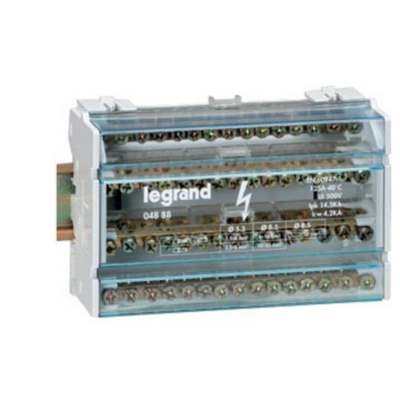 Legrand Кросс-модуль на DIN-рейку или пластину 4Рх40А (по 11отв) 004885