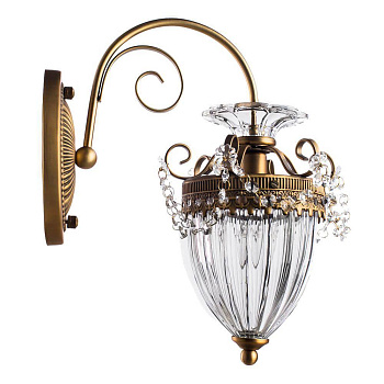 Arte Lamp Schelenberg Золото/Прозрачный Бра 40W E14 A4410AP-1SR Arte Lamp Schelenberg Золото/Прозрачный Бра 40W E14 A4410AP-1SR
