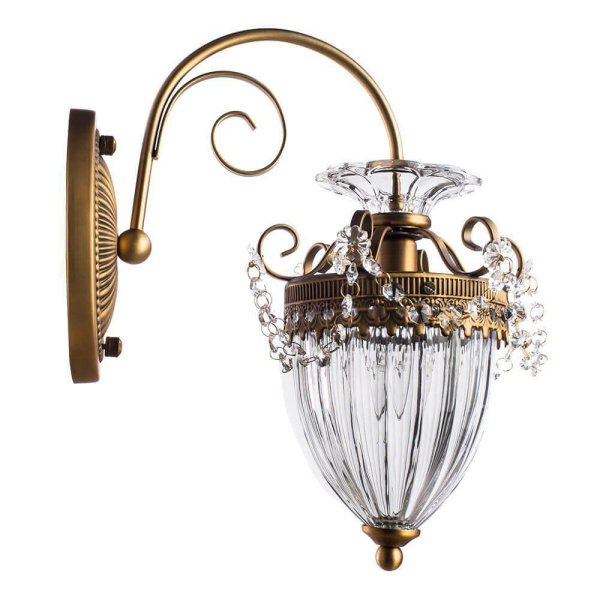 Arte Lamp Schelenberg Золото/Прозрачный Бра 40W E14 A4410AP-1SR Arte Lamp Schelenberg Золото/Прозрачный Бра 40W E14 A4410AP-1SR