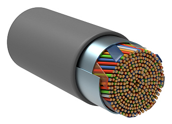 IEK ITK Кабель связи витая пара F/UTP, кат.5E 50х2х24AWG solid, PVC, 305м, серый LC1-C5E50-311