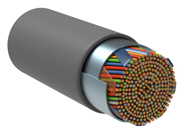 IEK ITK Кабель связи витая пара F/UTP, кат.5E 50х2х24AWG solid, PVC, 305м, серый LC1-C5E50-311