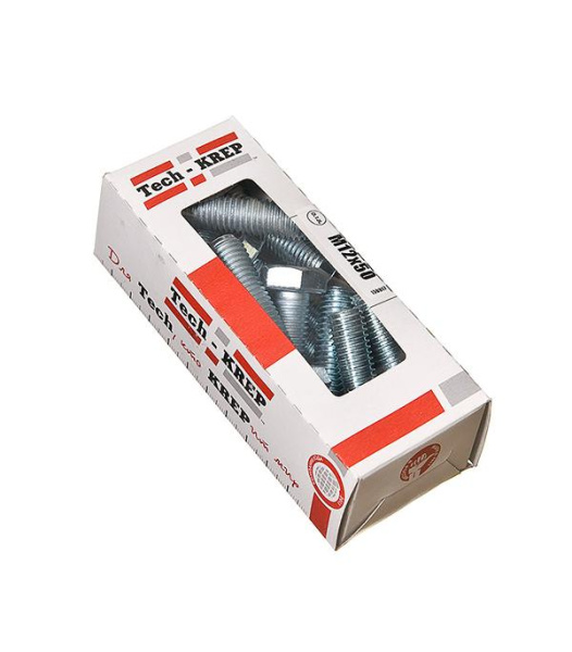 Tech-Krep Болт DIN933 с шестигранной головкой оцинк. М12х50 (12 шт) - коробка с ок. Tech-K 126528