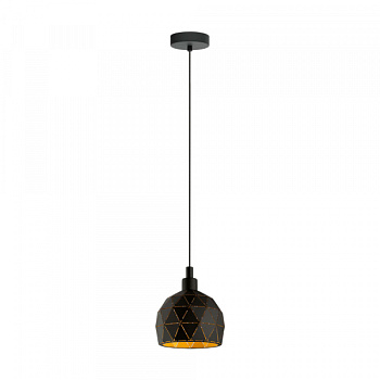 Eglo 33345 Подвес ROCCAFORTE, 1x40W(E14), сталь/ черный, золотой