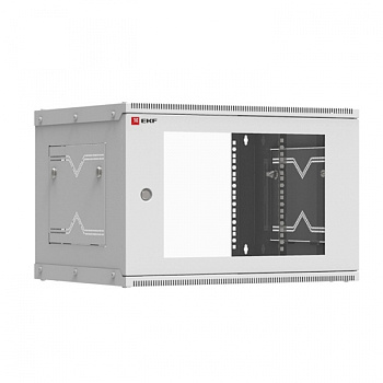 EKF PROxima Astra Шкаф телекоммуникационный настенный разборный 6U (600х350) дверь стекло ITB6G350D