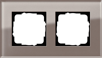 Gira ESP Дымчатое стекло Рамка 2-ая 0212122