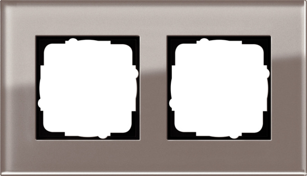 Gira ESP Дымчатое стекло Рамка 2-ая 0212122