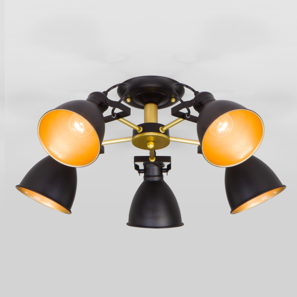 Eurosvet  Люстра с металлическими плафонами 70112/5 черный a047637