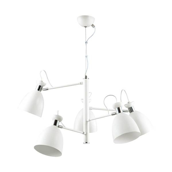 Lumion 3734/5 LN19 088 матовый белый, хром Люстра E27 5*60W 220V KIZZY Купить Lumion 3734/5 LN19 088 матовый белый, хром Люстра E27 5*60W 220V KIZZY