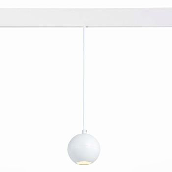 ST Luce ST354.533.12 Магнитный трековый светильник подвесной белый LED 1*12W 3000K 750Lm Ra>80 36° IP20 D100xH92 48V