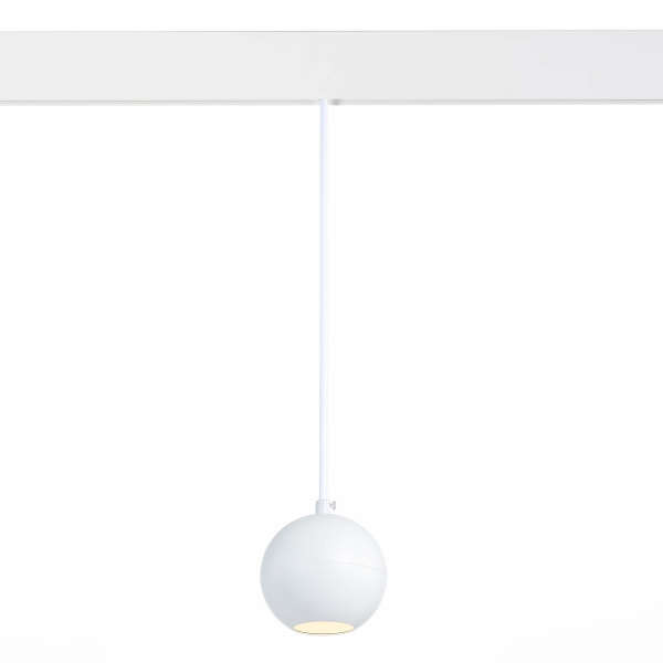 ST Luce ST354.533.12 Магнитный трековый светильник подвесной белый LED 1*12W 3000K 750Lm Ra>80 36° IP20 D100xH92 48V
