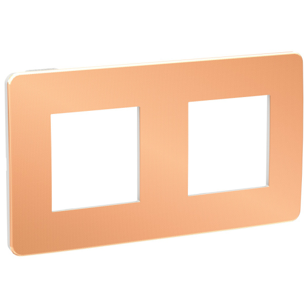 SE Unica Studio Медь/Белая Рамка 2-ная NU280457