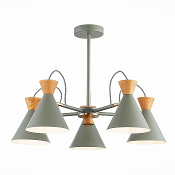 Evoluce SLE125112-05 Люстра потолочная Серый, Золотой/Серый, Темное дерево E14 5*40W