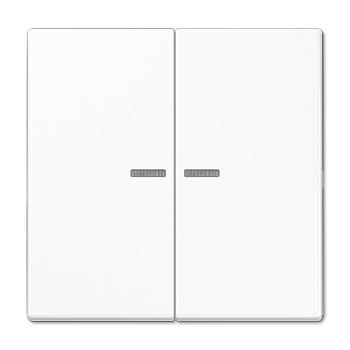 JUNG Клавиша для KNX кнопки, 2 группы, с окошком и символами"стрелки" дюропласт белый LS102KO5WW