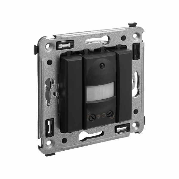 Купить DKC Датчик движения в стену, "Avanti", "Черный матовый"