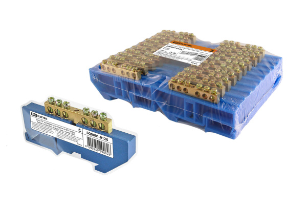 TDM Шина "N" нулевая с изолятором на DIN-рейку 6x9мм стойка бол. 6 групп инд. стикер SQ0801-0126