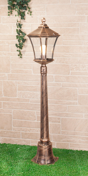 Elektrostandard GLXT-1450F / Светильник садово-парковый Virgo F черное золото a031929