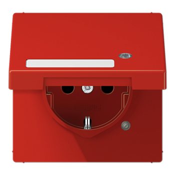 JUNG SCHUKO-розетка с крышкой, красный LS1520NAKLKORT