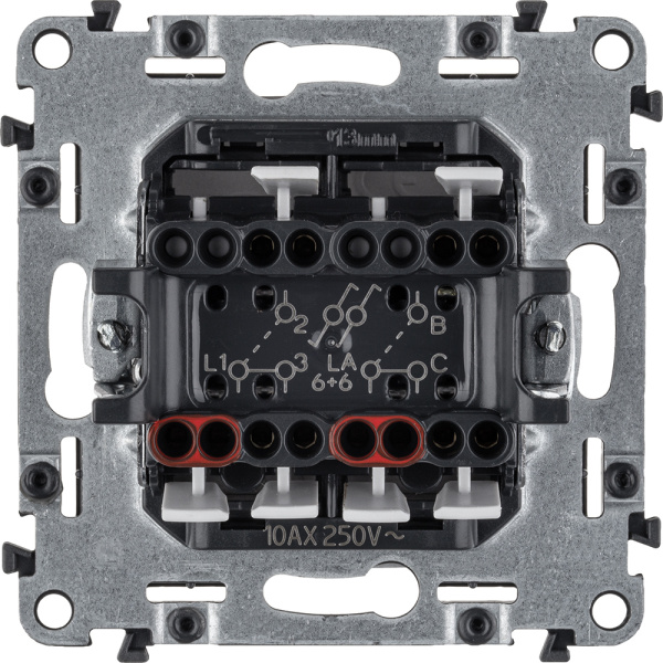 Купить Legrand Valena LIFE DIY Алюм Переключатель 2-клавишный 10А 250В 752608
