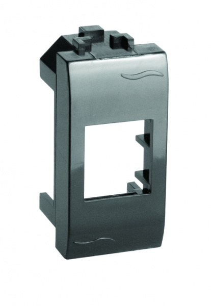 DKC Адаптер для информационных разъемов Keystone, черный, 1мод.
