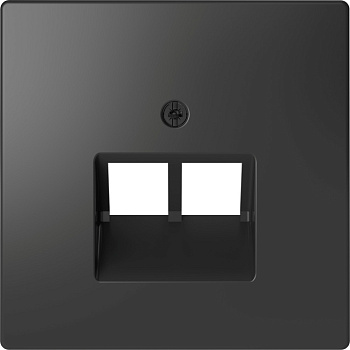 SE Merten D-Life Антрацит Накладка центральная для розетки 2-ной RJ45 MTN4522-6034