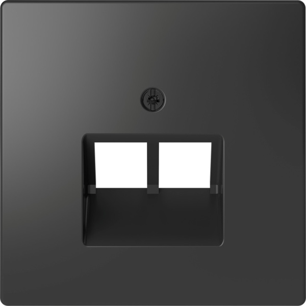 SE Merten D-Life Антрацит Накладка центральная для розетки 2-ной RJ45 MTN4522-6034