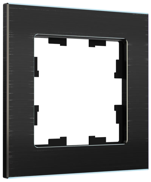IEK BRITE DECOR Черный металл Рамка 1-м РУ-1-1-БрЧ