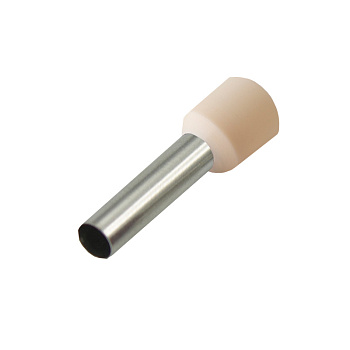 Наконечник штыревой втулочный изолированный F-18мм 10мм² (НШВи 10-18) слоновая кость Rexant 08-1826