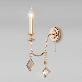 Eurosvet 10120/1 Светильник настенный золото/тонированный хрусталь Strotskis a055312