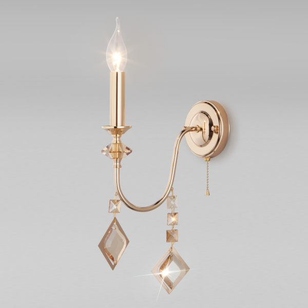 Eurosvet 10120/1 Светильник настенный золото/тонированный хрусталь Strotskis a055312