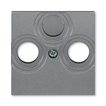 ABB EPJ Levit сталь / дымчатый чёрный Накладка для розеток TV-R / TV-R-SAT, сталь 2CHH080300A4069