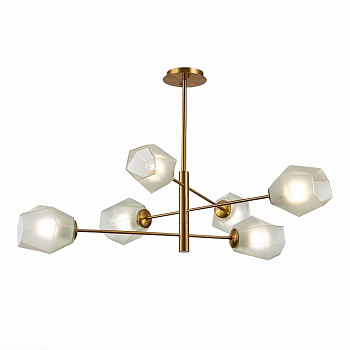 Evoluce SLE205202-06 Люстра потолочная Латунь/Белый E27 6*60W