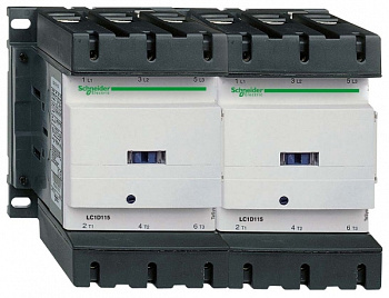 SE Contactors D Контактор реверсивный 3Р 115A, НО+НЗ, 110В 50/60Гц, зажим под винт LC2D115F7