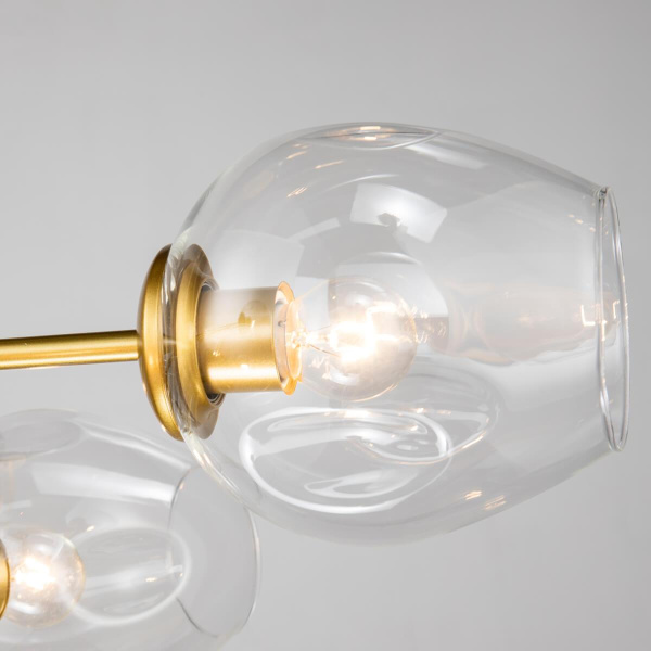 Купить Favourite 2625-8P подвесная люстра Каркас золотого цвета, плафоны из прозрачного стекла