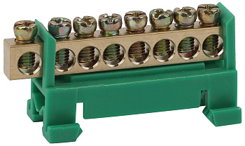 ЭРА NO-222-79-1 Зеленый Шина PE "Земля" в изоляторе типа стойка ШНИ 6х9-8-Д