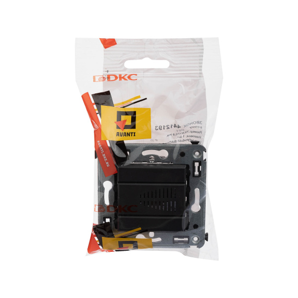 Купить DKC Звонок в стену, "Avanti", "Черный матовый"